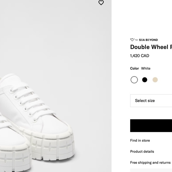 Prada - Double Wheel Re-Nylon gabardine sneakers - Picture 6 of 6